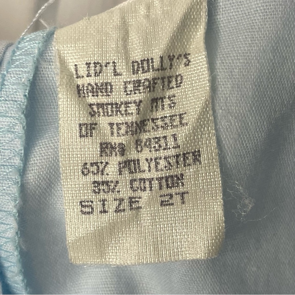 Lid'l Dolly's Ruffle Dress Full Circle Baby Blue Lace
Floral VTG Pageant Size 2T - Picture 14 of 16